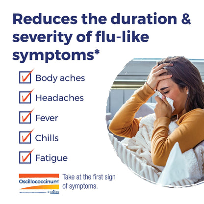Boiron Oscillococcinum for Relief from Flu-Like Symptoms of Body Aches, Headache, Fever, Chills, and Fatigue - 30 Doses Gsupps Australia