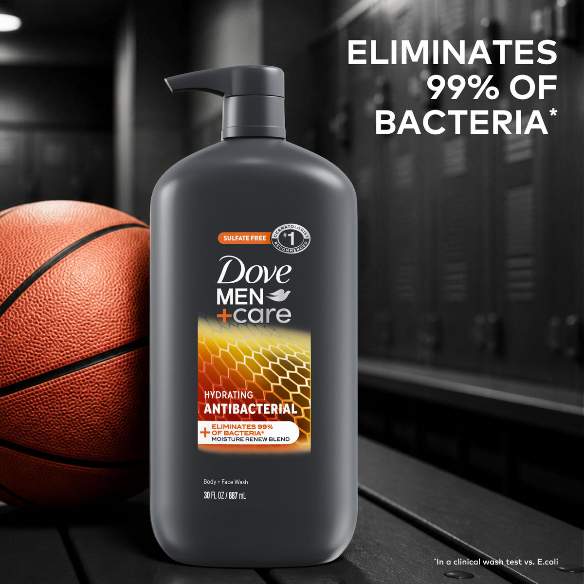 DOVE MEN + CARE Antibacterial Face & Body Wash, Apple Musk, 30 oz DOVE MEN + CARE