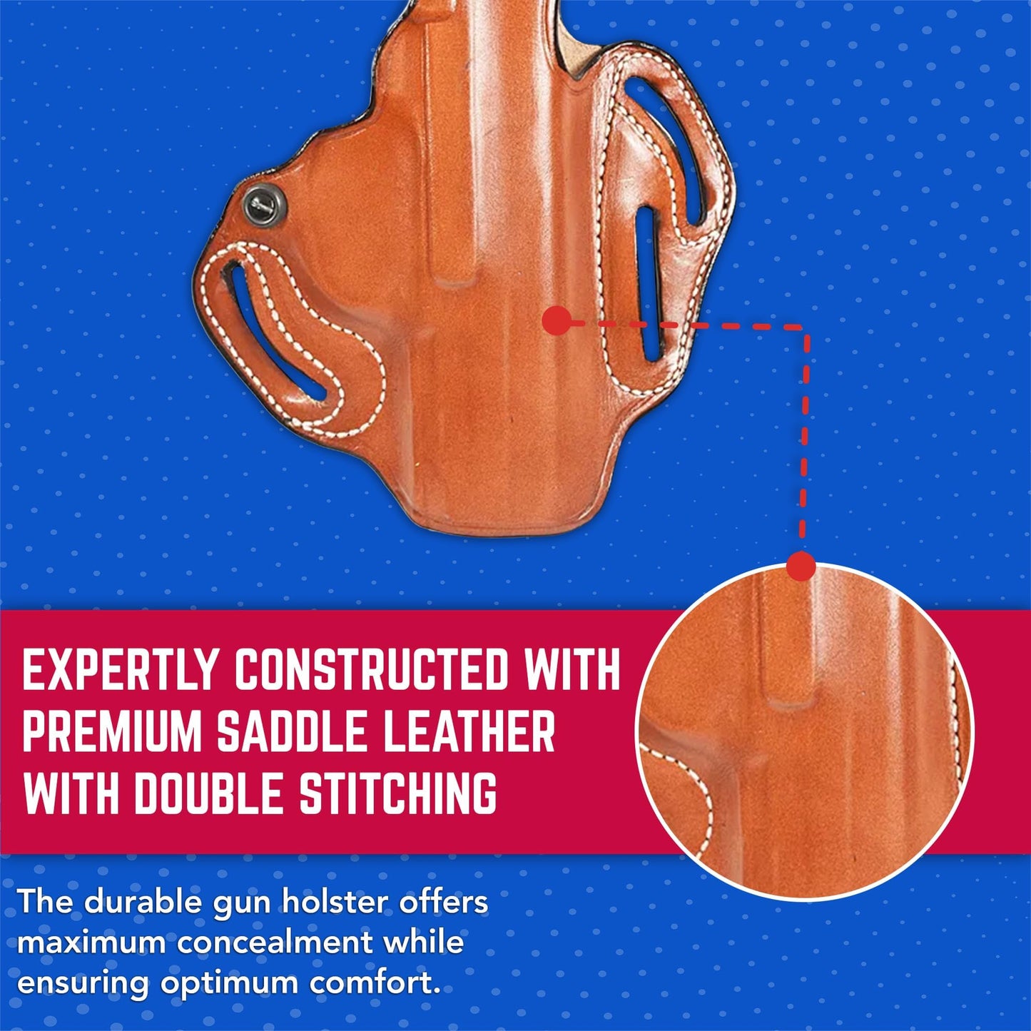 DeSantis Thumb Break Scabbard - OWB Gun Holster for Men and Women, Leather Belt Slide Holster for Pistols, Exact Molding, Secure and Highly Concealable OWB Carry Gsupps Australia