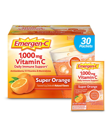 Emergen-C 1000mg Vitamin C Powder for Daily Immune Support Caffeine Free Vitamin C Supplements with Zinc and Manganese Emergen-C