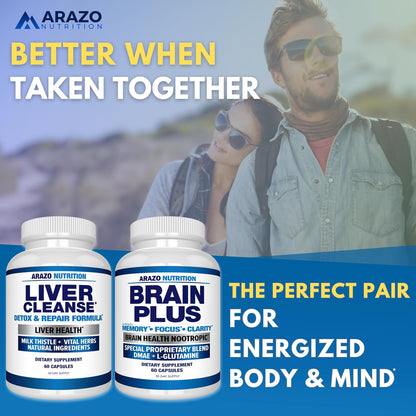 Arazo Nutrition Liver Cleanse Detox & Repair Formula – Milk Thistle Herbal Support Supplement: Silymarin, Beet, Artichoke, Dandelion, Chicory Root Gsupps Australia