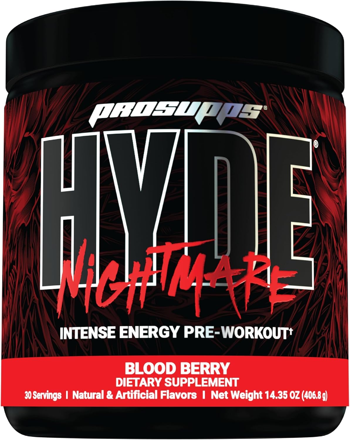 ProSupps Hyde Nightmare Intense Energy Pre-Workout, Blood Berry, and Creatine 300 Bundle