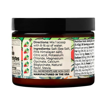 Santa Cruz Paleo Electrolyte Powder, Cherry Limeade, Sugar Free Hydration Drink Mix with Himalayan Pink Salt, Sea Salt, Magnesium Glycinate, Potassium Chloride Santa Cruz Paleo