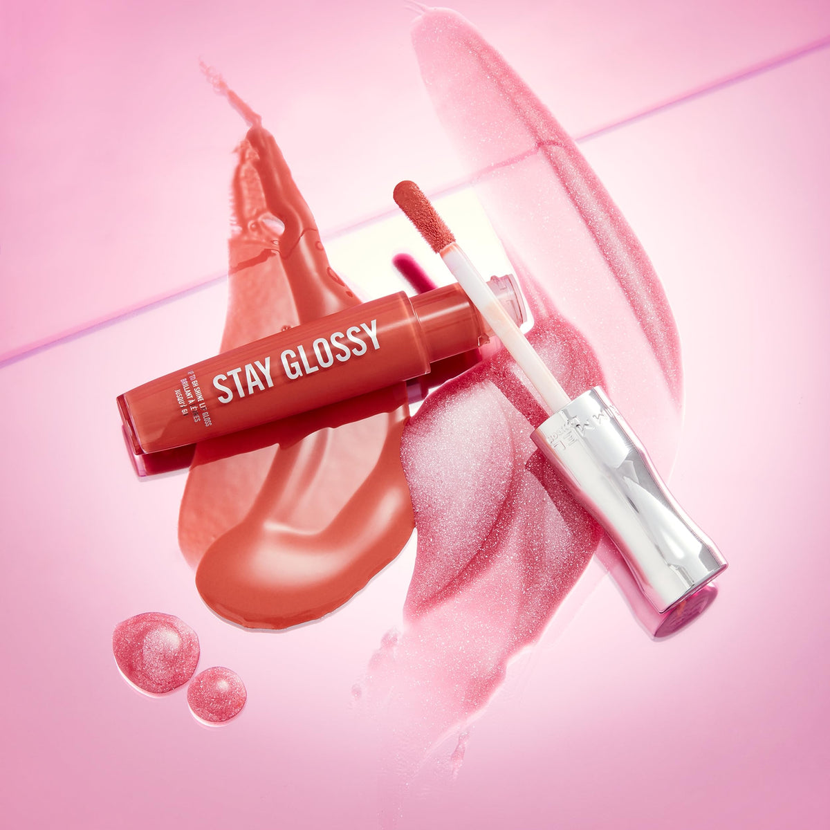 Rimmel Stay Glossy Lip Gloss - Non-Sticky and Lightweight Formula for Lip Color and Shine - 130 Blushing Belgraves, .18oz Rimmel