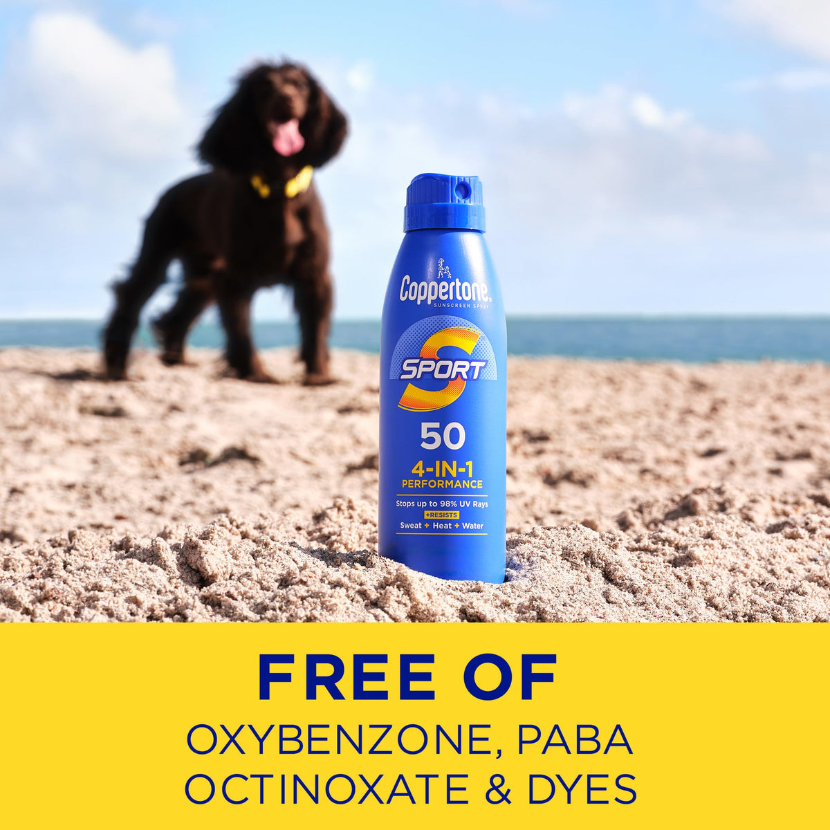 Coppertone SPORT Sunscreen Spray SPF 50, Multipack, 3 x 5.5 FL OZ Coppertone