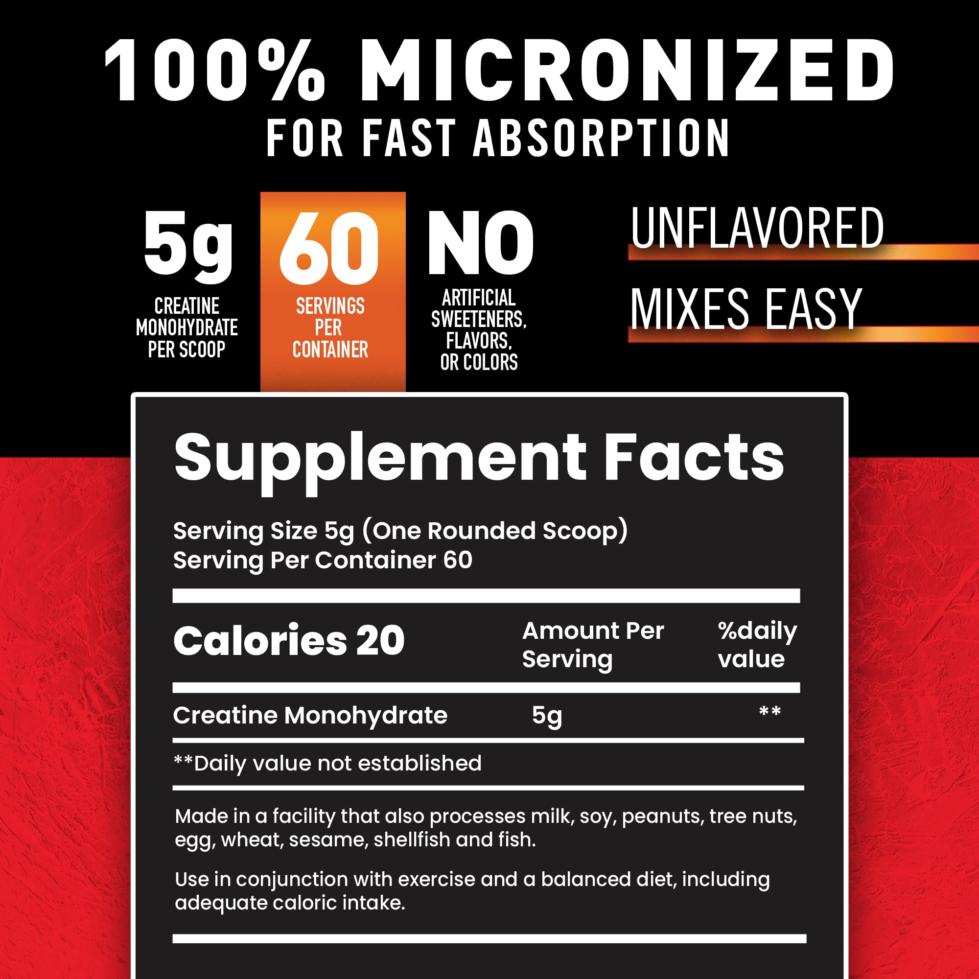 Body Fortress 100% Creatine Monohydrate Powder - Unflavored Micronized Creatine Supplement for Muscle Growth, Strength & Recovery, Pre Workout & Post Workout for Women and Men - 5g Per Scoop Body Fortress buy australia supplements