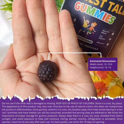 NuBest Tall Gummies for Kids Age 2+ & Teens | Bone Strength, Immunity, Digestive Health with Calcium, Vitamin D3, K2, B Complex, Magnesium, Zinc NuBest