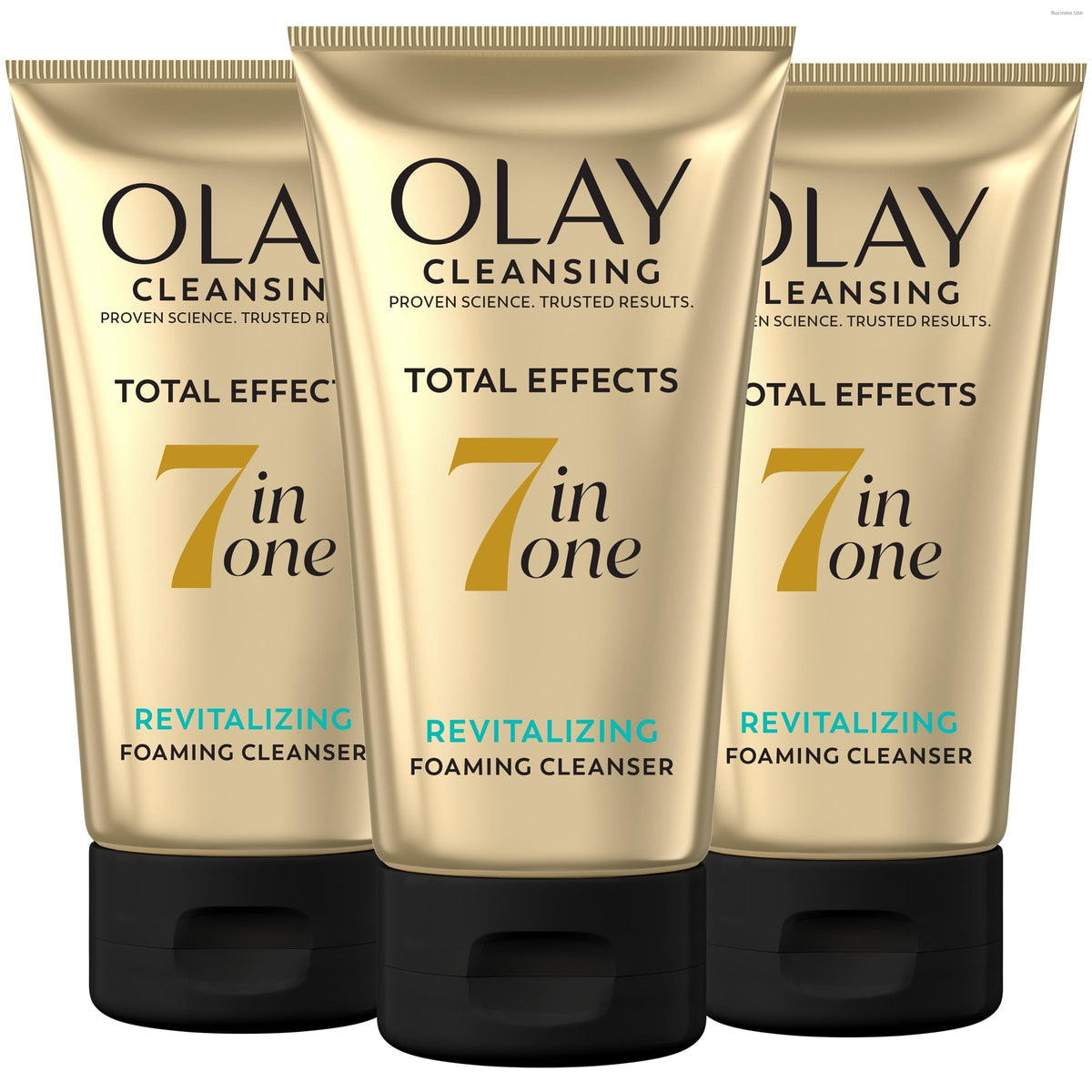 Olay Total Effects Revitalizing Foaming Cleanser, Daily Face Wash, 5 oz (Pack of 3) Olay