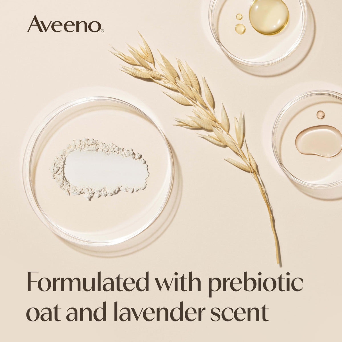 Aveeno Stress Relief Body Wash, Lavender Scent with Nourishing Prebiotic Oat, Sensitive Skin Body Wash for Normal to Dry Skin, Paraben-, Dye-, and Soap-Free, Value Size 33 Fl Oz Aveeno