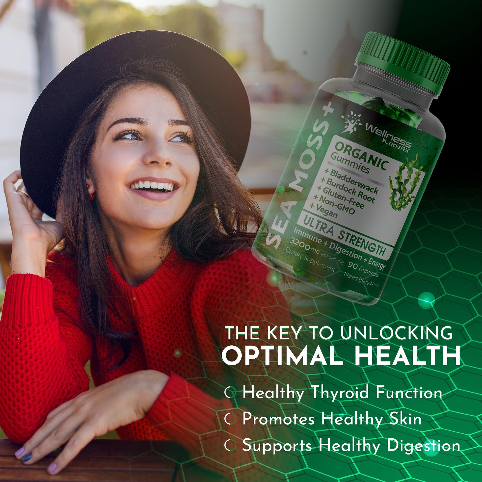 WELLNESS LABSRX Sea Moss Gummies, 3200mg Organic Seamoss, Irish Sea Moss WELLNESS LABSRX buy australia supplements