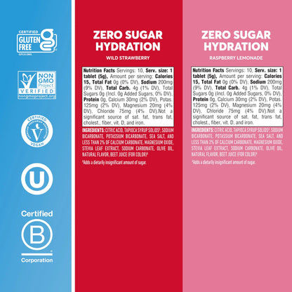 Nuun Zero Sugar Hydration Electrolyte Tablets - Magnesium, Calcium, Potassium, Chloride & Sodium, Light & Delicious Fruit Flavors, No Sugar, Gluten Free, Vegan Nuun