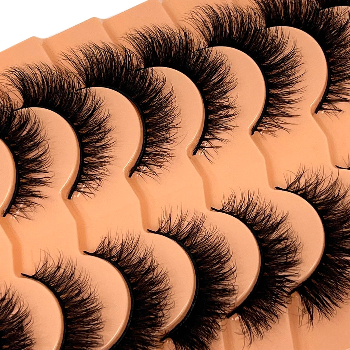 VOCOAK Cat Eye Lashes Mink Wispy Short Fluffy Strip Eyelashes Natural Look VOCOAK