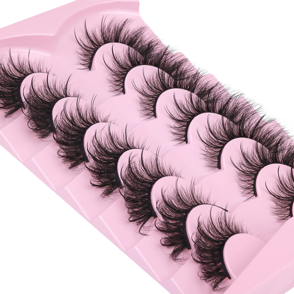Fox Eye Lashes Wispy Faux Mink Lashes Volume Fairy Cat Eye Lashes That Look Like Extensions Spiky Fake Eyelashes 20mm Long Lash with Spikes Kiromiro