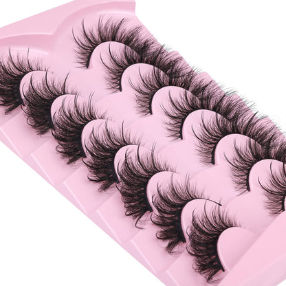 Fox Eye Lashes Wispy Faux Mink Lashes Volume Fairy Cat Eye Lashes That Look Like Extensions Spiky Fake Eyelashes 20mm Long Lash with Spikes Kiromiro