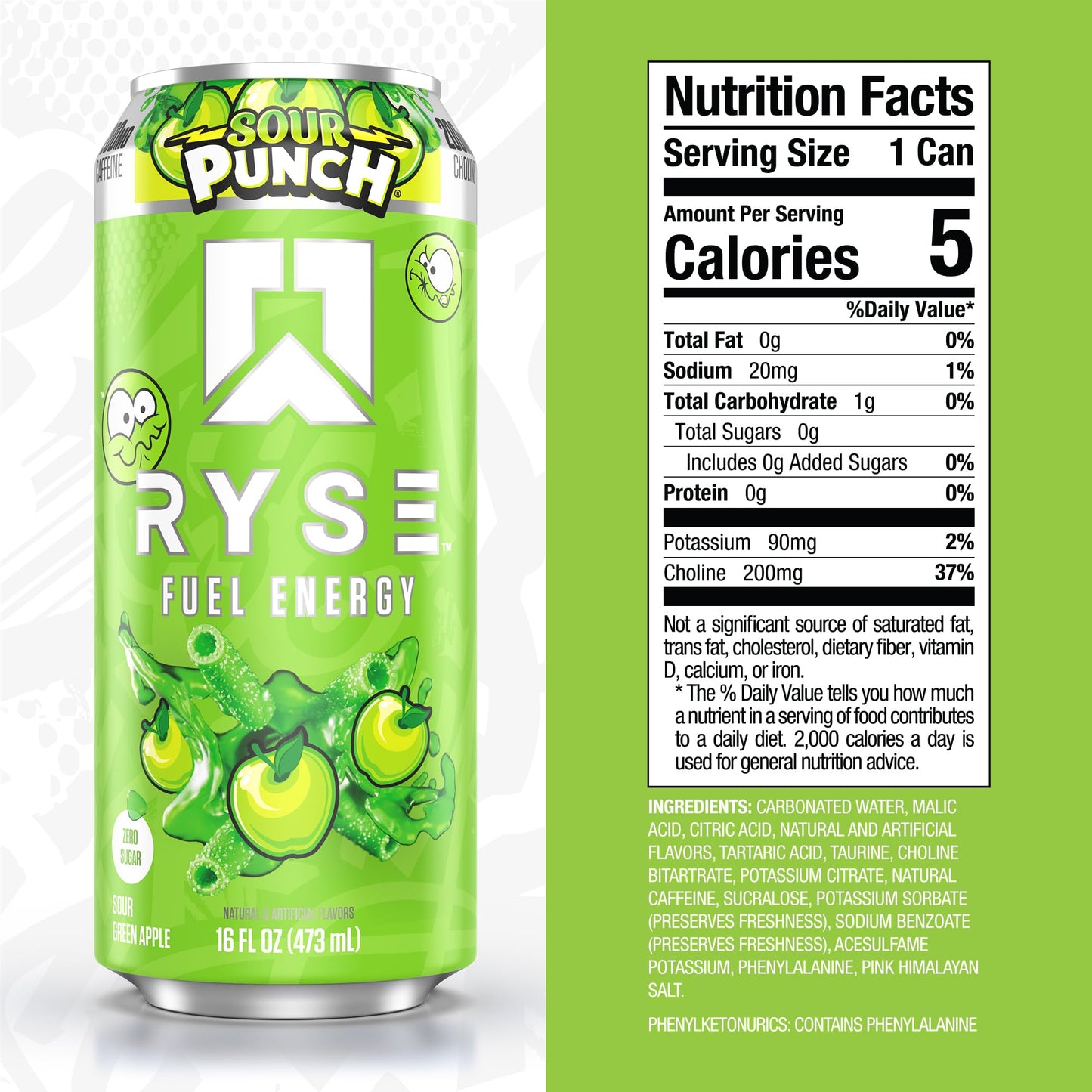 RYSE Fuel Energy Drink - Variety Pack - Sugar Free, Gluten Free & Vegan - 200mg Natural Caffeine, Taurine & Choline for Focus & Energy - No Artificial Colors - 16 fl oz Cans (12-Pack)