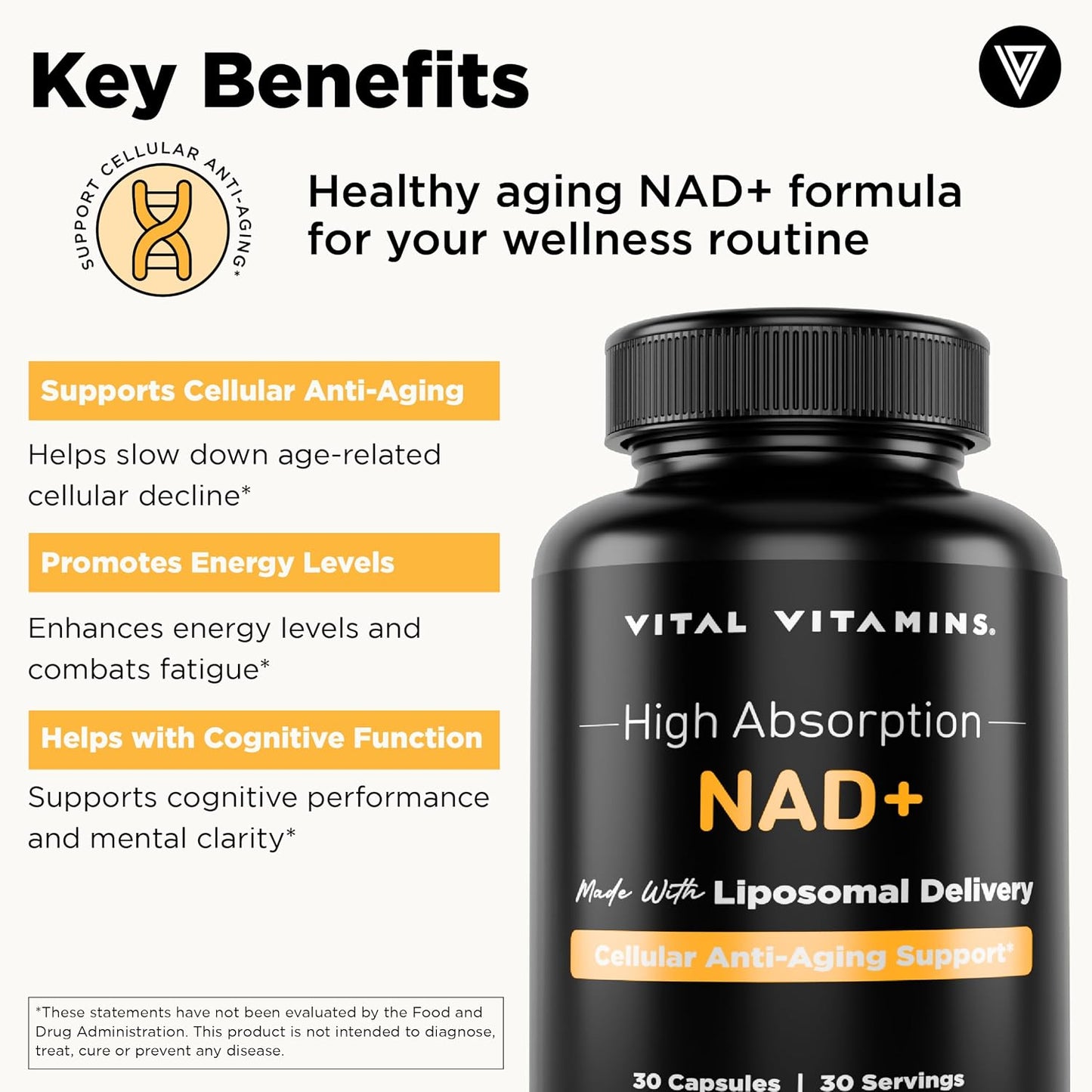 Vital Vitamins Biotin Complex Capsules + NAD+ Supplement Gsupps Australia