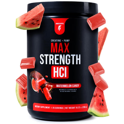 Max Strength HCl - Pre Workout Creatine HCl Powder for Muscle Growth, Endurance & Recovery - No Bloat, Superior Absorption - Pre and Post Workout Supplement for Men & Women (Blueberry Lemonade)