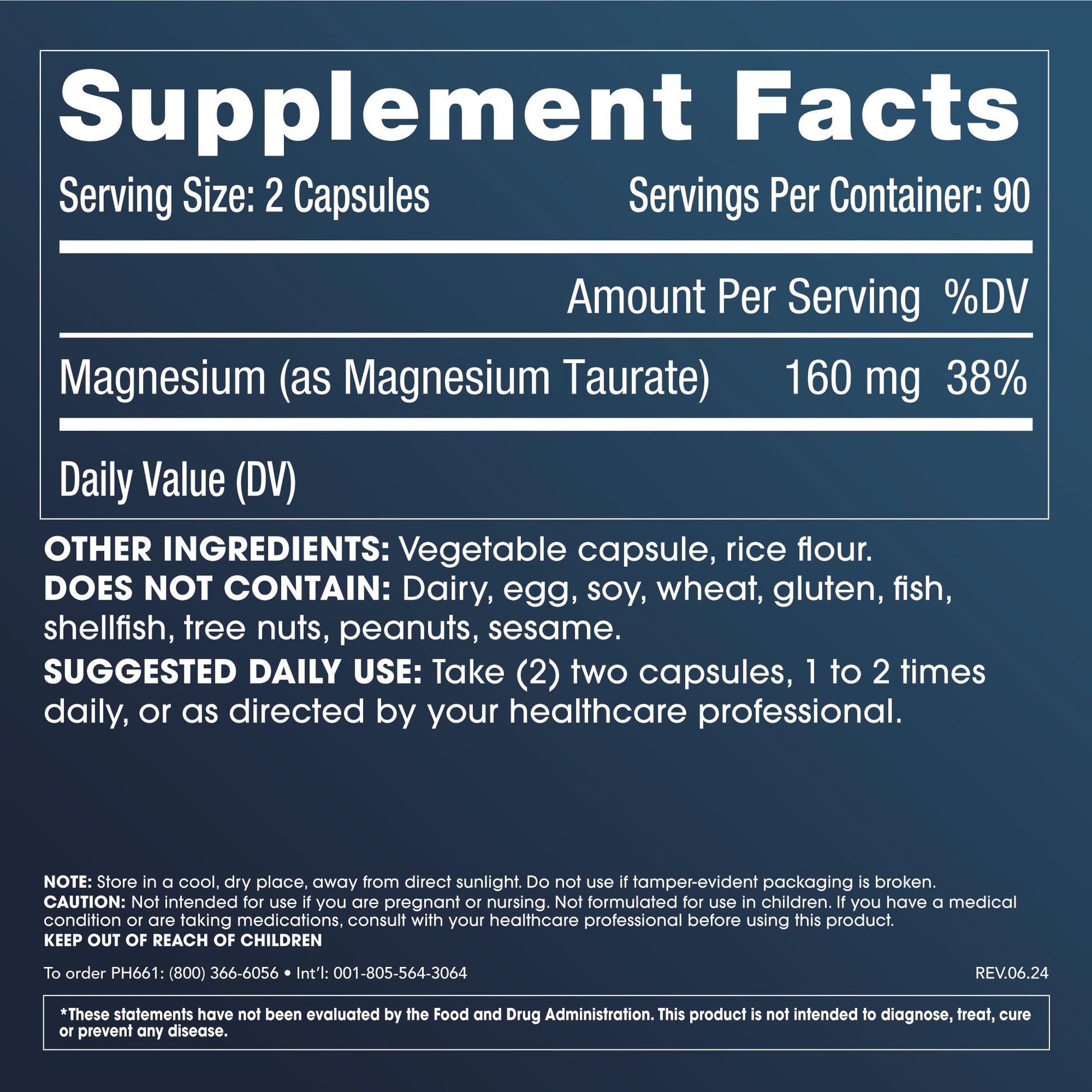 ProHealth Pure Magnesium Taurate, 160mg per Serving | Optimal Bioavailability Supplement for Healthy Aging | Supports Brain, Heart, and Muscle Health | Third-Party Tested for Quality | 180 Capsules ProHealth buy australia supplements
