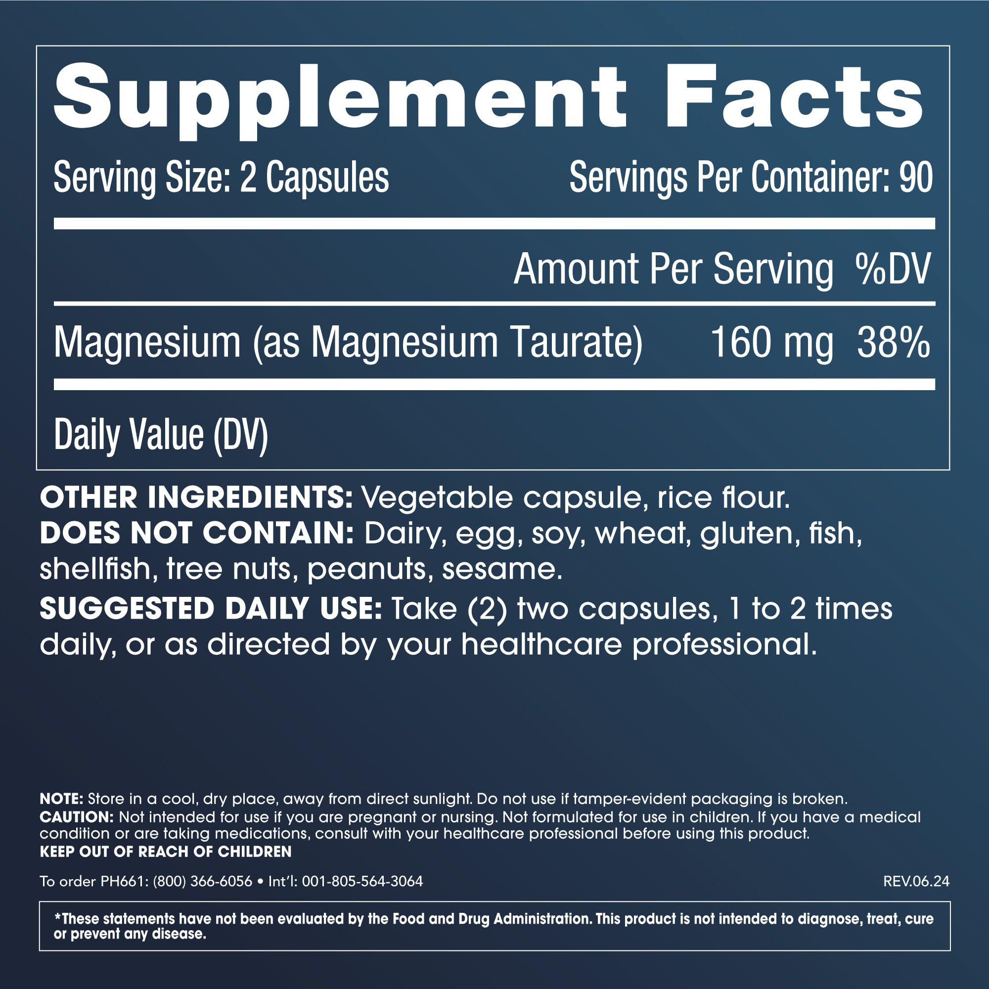 ProHealth Pure Magnesium Taurate, 160mg per Serving | Optimal Bioavailability Supplement for Healthy Aging | Supports Brain, Heart, and Muscle Health | Third-Party Tested for Quality | 180 Capsules ProHealth buy australia supplements