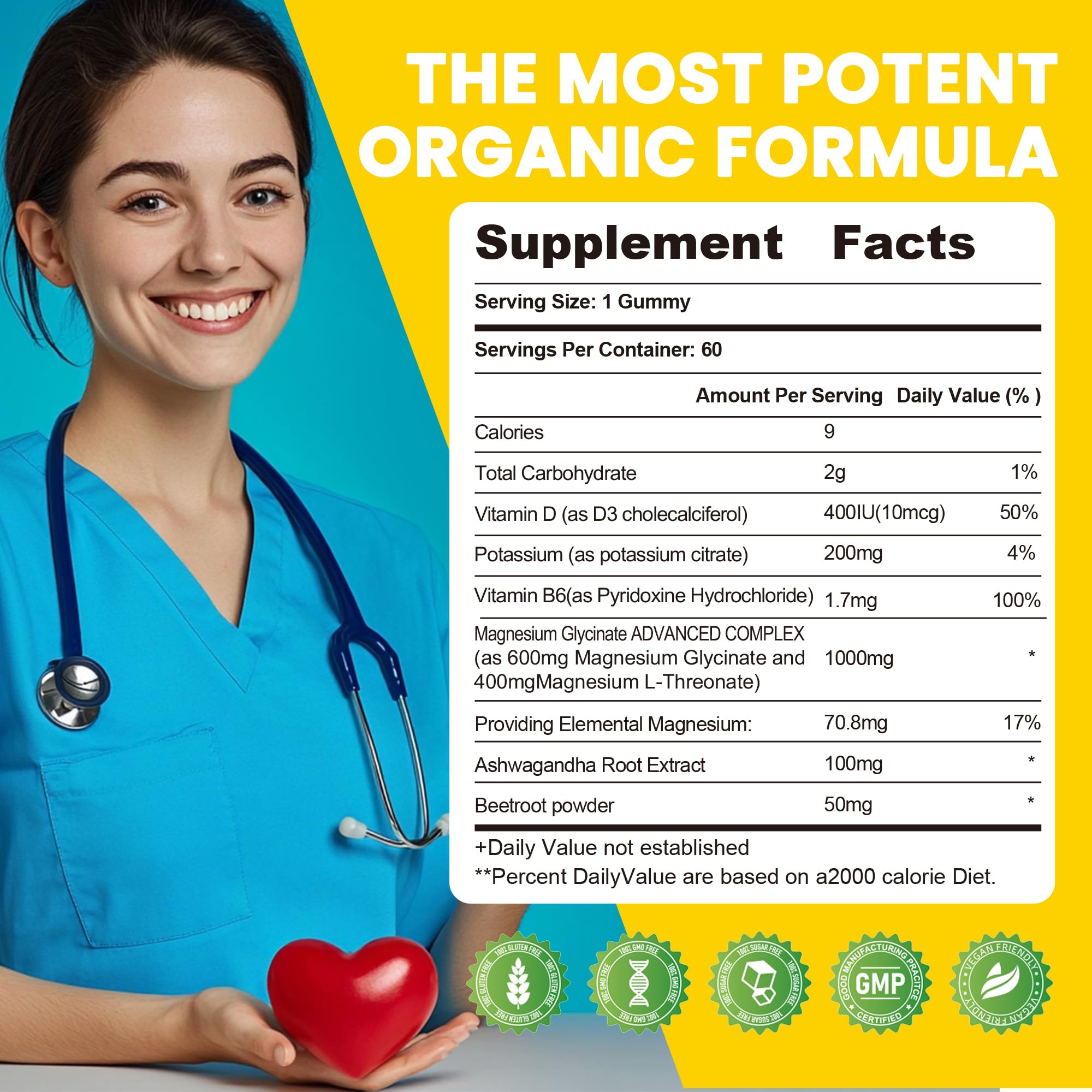 Potassium Magnesium Gummies,High Absorption Magnesium Glycinate,B6,D3,Potassium Citrate for Leg Cramps,Muscle,Electroyte for Adults Kids,Sugar-Free, 60 Gummies (Pineapple) Wekannufod buy australia supplements
