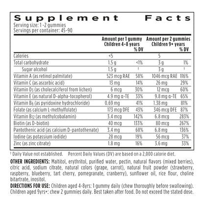 Igennus Methylated Kids Multivitamin Gummies, Clean Label & Third Party Tested, No Artificial Sweeteners or Flavors, Sugar Free, Age 4+, 90 Natural Berry Flavor Igennus Healthcare Nutrition