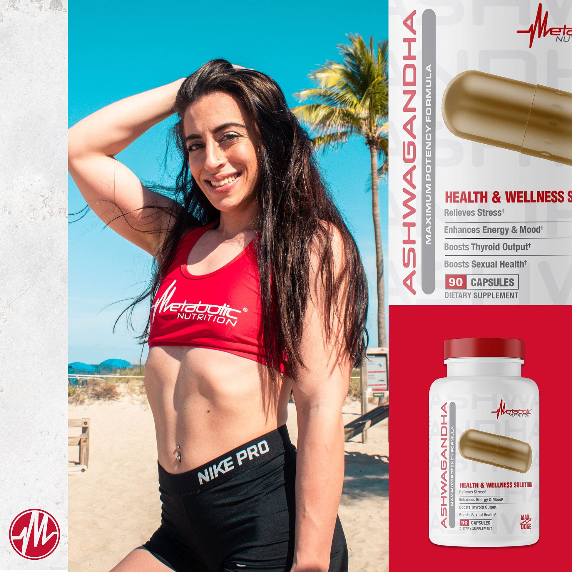 Metabolic Nutrition Ashwagandha 2200mg Made with Organic Ashwagandha Powder and Black Pepper Extract, 90 Vegan Capusles Metabolic Nutrition buy australia supplements