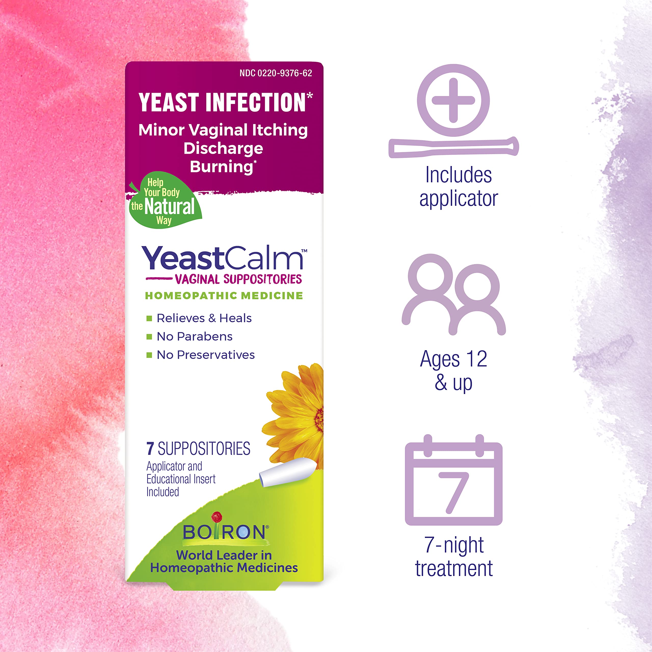 oiron YeastCalm Homeopathic Suppositories for Yeast Infections, Burning, Discharge Boiron buy australia supplements