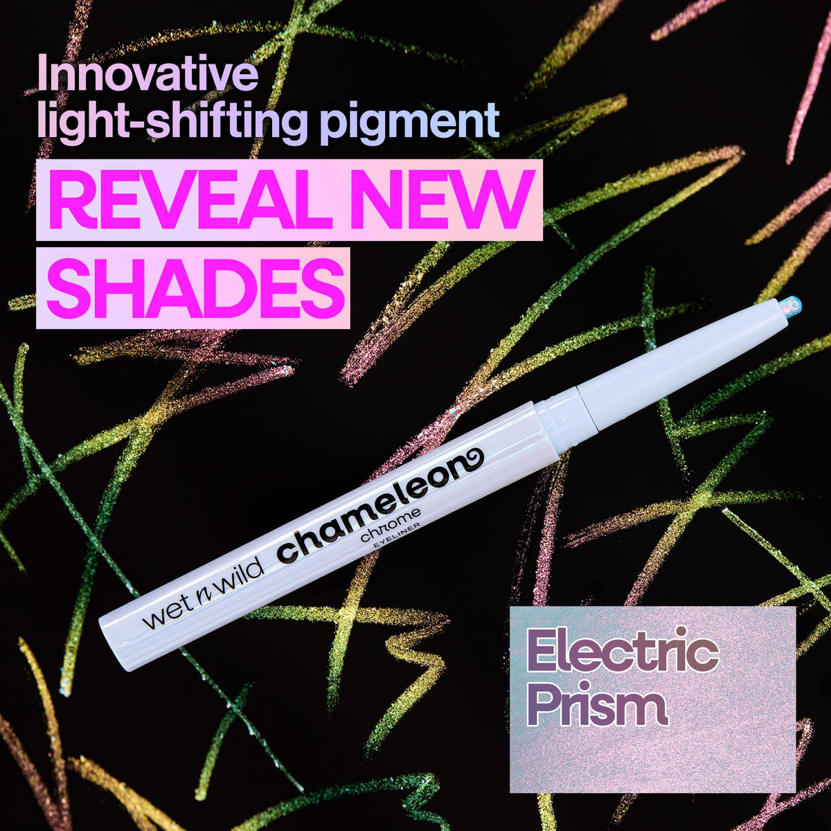 wet n wild Chameleon Chrome Eyeliner, Waterproof and Smudge-Proof, Multichrome Color Shift, Long-Lasting 18-Hour Wear, Cruelty-Free & Vegan - Electric Prism wet n wild