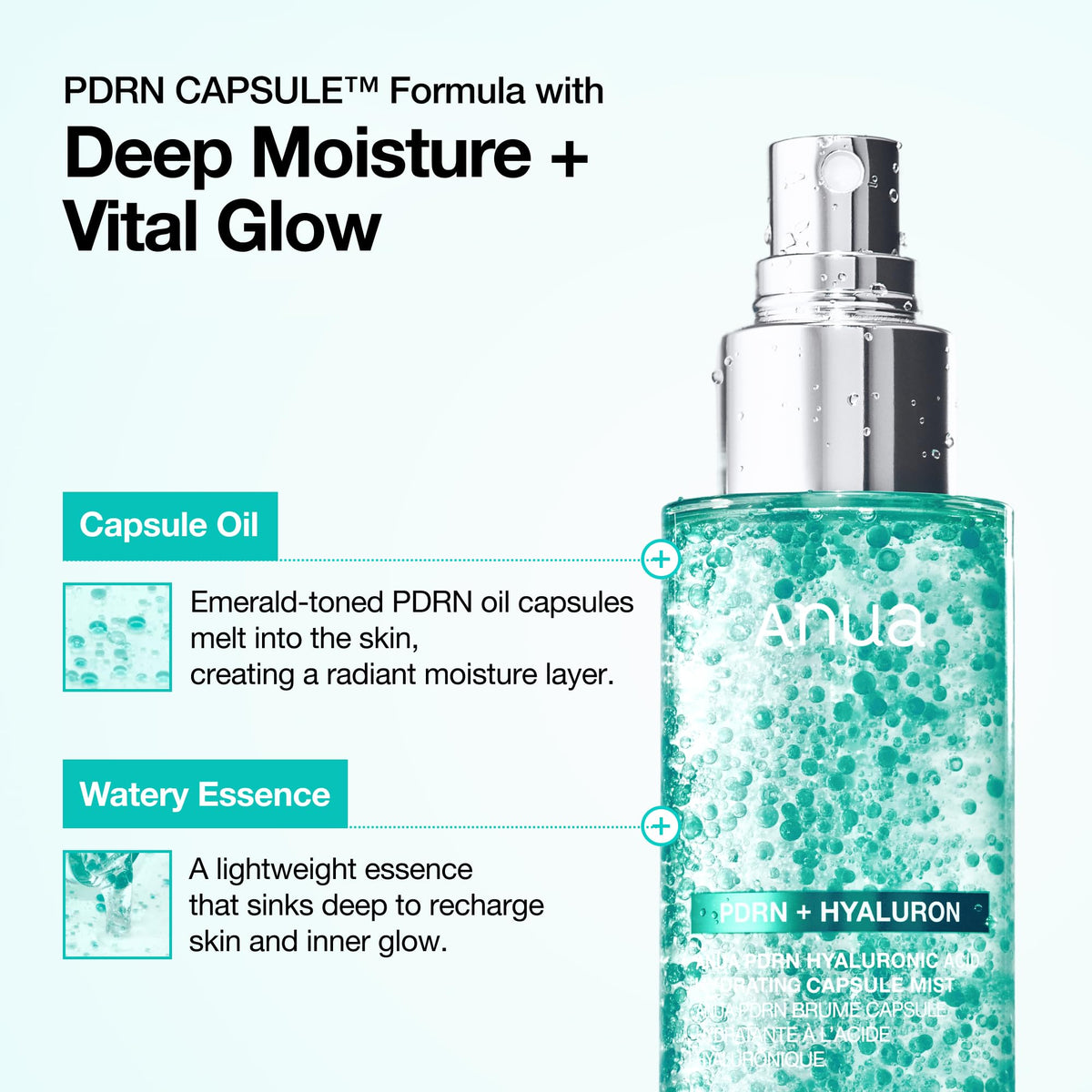 Anua PDRN Collagen Glow Facial Serum Spray, 3.38 fl oz ANUA