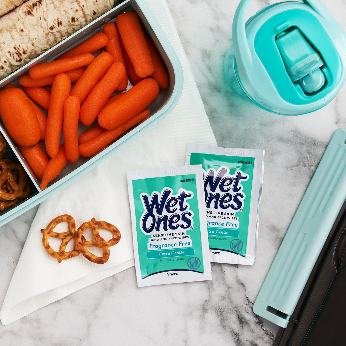 Wet Ones Singles Hand Wipes, Sensitive Skin, Unscented, 24 ct (6 Pack) Wet Ones