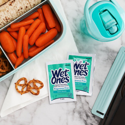 Wet Ones Singles Hand Wipes, Sensitive Skin, Unscented, 24 ct (6 Pack) Wet Ones