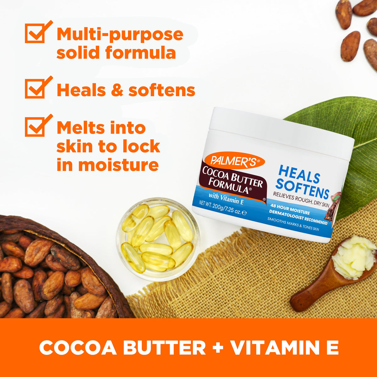 Palmer's Solid Body Lotion, Cocoa Butter Formula with Vitamin E (7.25 Oz) Palmer's