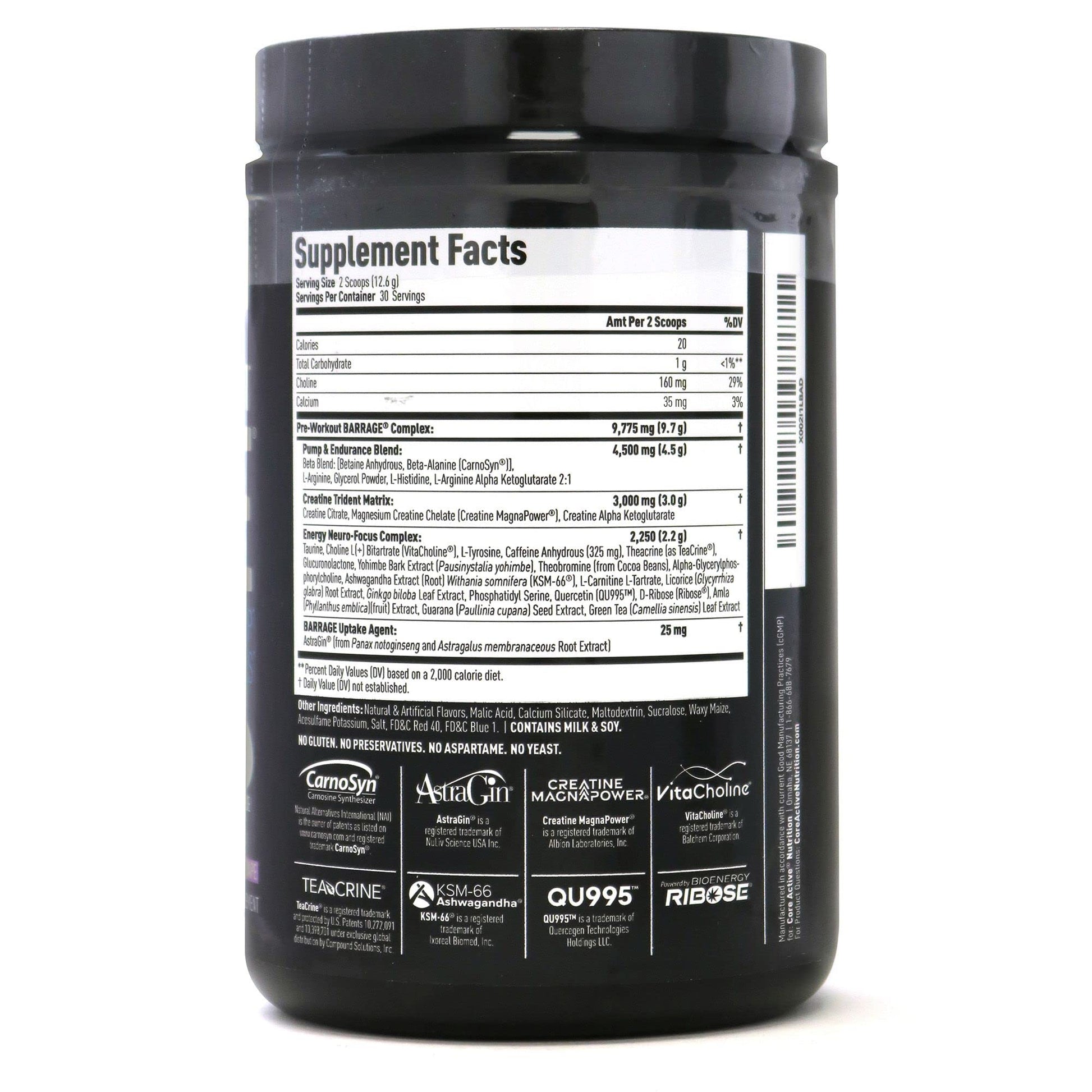 (CORE)ACTIVE Barrage Pre Workout Powder - Preworkout for Women & Men, Creatine (CORE)ACTIVE buy australia supplements