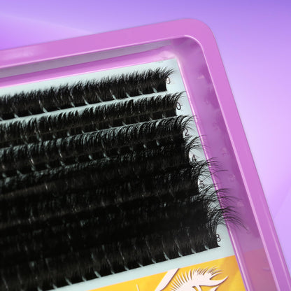 C Curl Lash Clusters Extensions 280 Pcs Individual Eye lash Clusters 100D Cluster Eyelash Lashes Wispy Clusters Lashes Makeup at Home - DIY Lash Extension Kit for Self Application (9-18MM) Mix Himirell