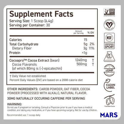 CocoaVia Cocoa Flavanols 500mg – Heart and Brain Support, High Flavanol Cocoa Extract, Boosts Nitric Oxide, Blood Circulation and Memory, Preworkout, Vegan CocoaVia