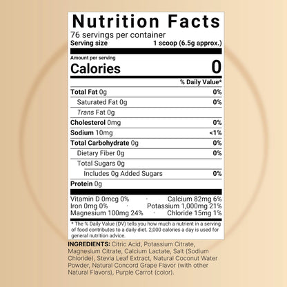 NatureBell Electrolytes Powder No Sugar, 500g (76 Servings) | Keto Fast Hydration Powder, Carnivore-Friendly Electrolyte – 1,000mg High Potassium, Minerals, NatureBell