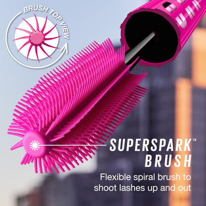 Maybelline Lash Sensational Firework Washable Mascara, Lengthening & Volumizing Mascara for up to 24HR wear, Blackest Black, 1 Count MAYBELLINE