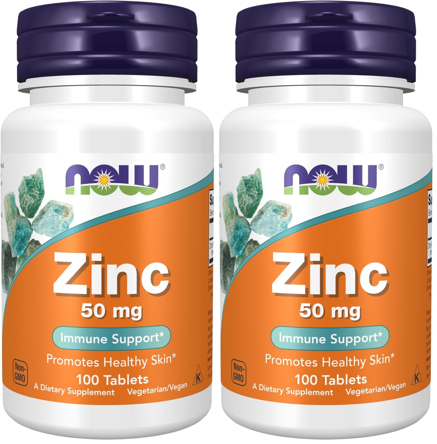 NOW Foods Supplements, Zinc (Zinc Gluconate) 50 mg, Supports Enzyme Functions*, Immune Support*, 100 Tablets Gsupps Australia