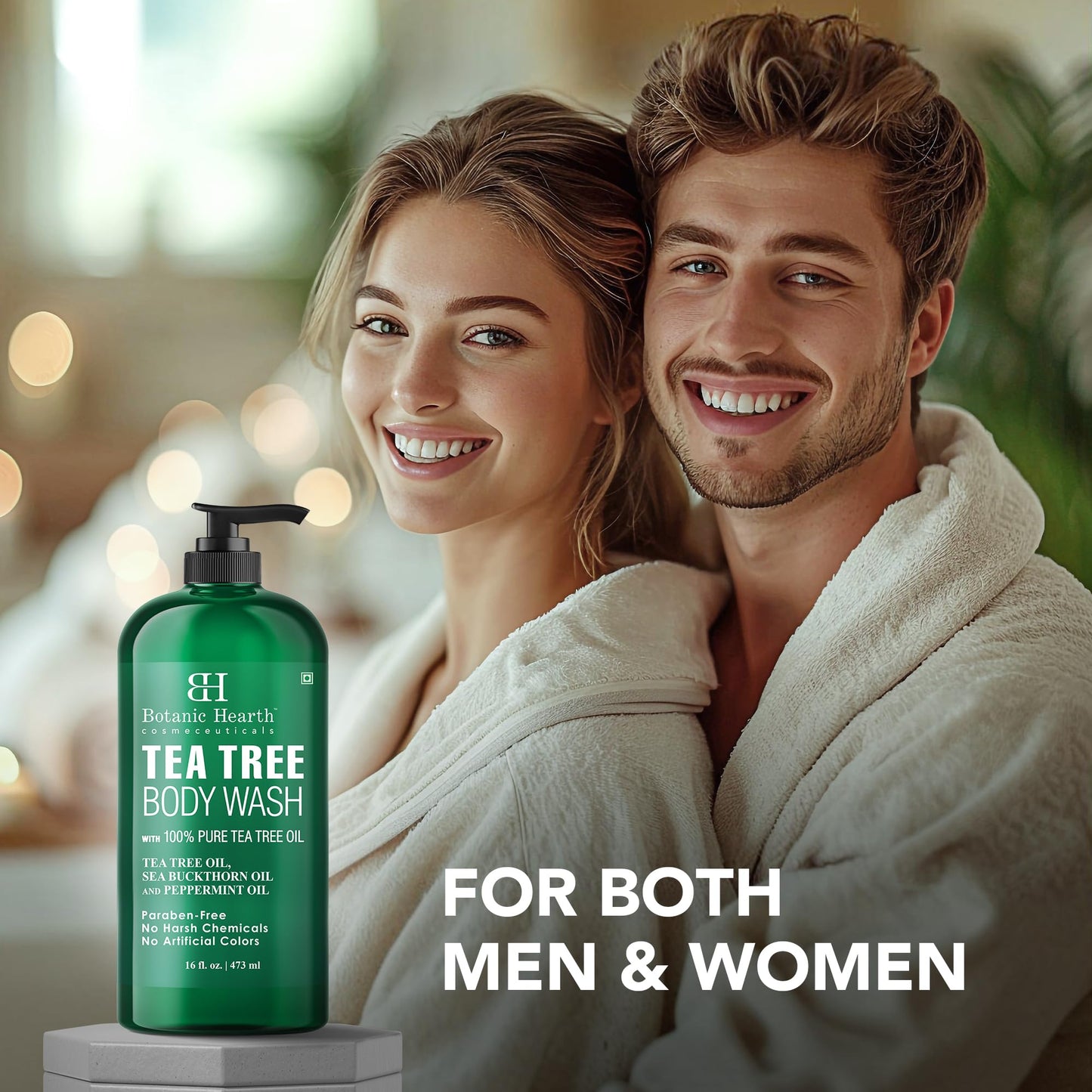 Botanic Hearth Tea Tree Body Wash -16 fl oz- All-Natural Antifungal & Odor-Control Shower Botanic Hearth