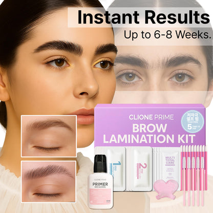 At Home Brow Lamination Kit - DIY Eyebrow Lamination Kit Professional Eye Brow Perm Kit Instant DIY Eyebrow Lift Kit for Fuller Thicker Brows Lasts For Upto 8 Weeks CLIONE PRIME