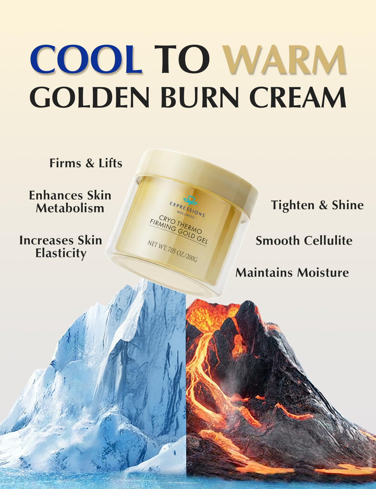EXPRESSIONS WELLNESS Cryo Thermo Firming Gold Gel for Cellulite EXPRESSIONS WELLNESS