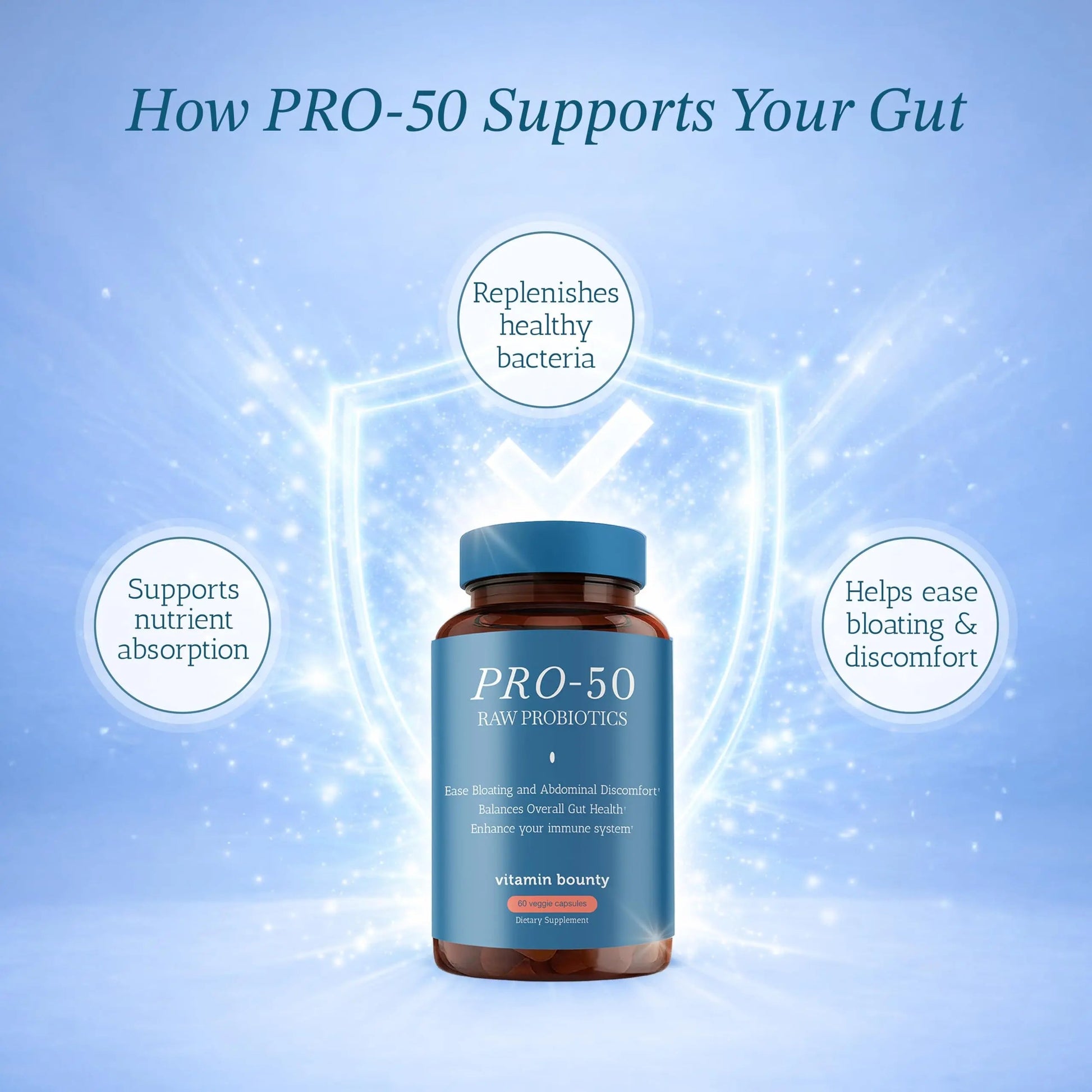 Vitamin Bounty Pro-50 Probiotics 50 Billion CFU for Women & Men - 13 Multi Strain Probiotic + Prebiotic - Digestive Health Supplements for Gut Health Support - Delayed Release Capsules for Men & Women Vitamin Bounty buy australia supplements
