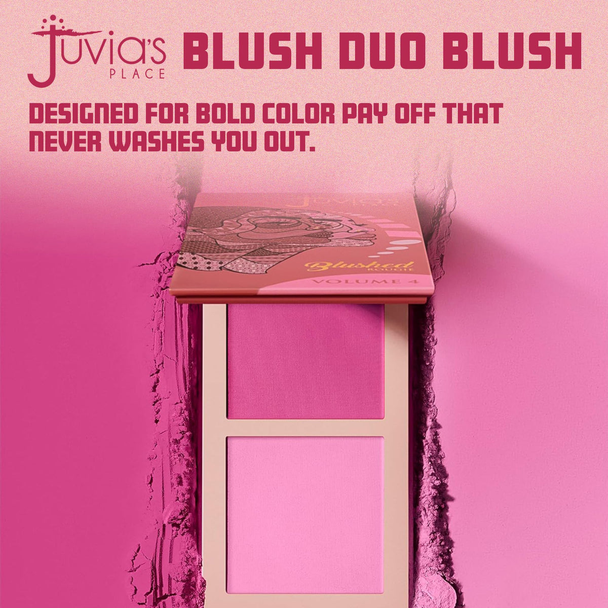Juvia's Place Duo Blush Volume 4 - Matte Powder Blush for Cheeks Makeup Juvia's Place