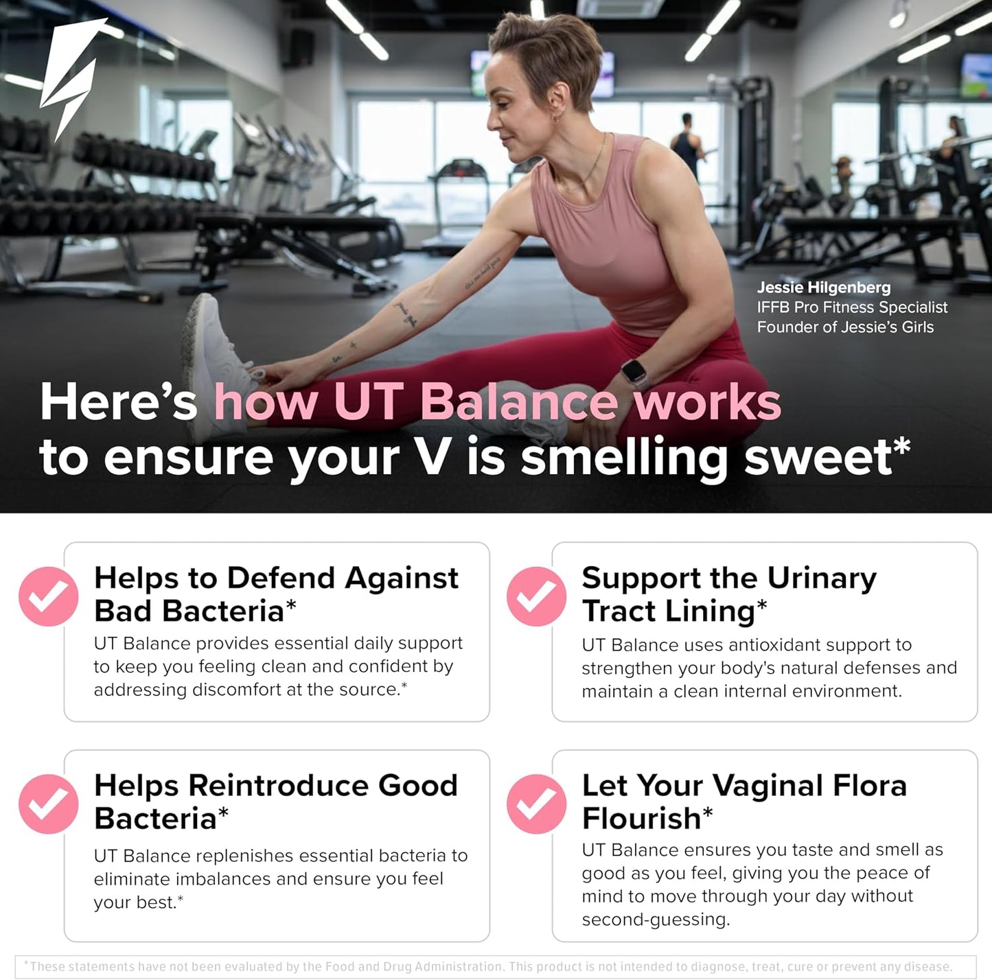 Inno UT Balance - Women's Probiotics with Cranberry, Magnesium, Green Tea, & Turmeric - Vaginal Health Probiotics for pH Balance, Urinary Tract Health and Freshness Support for Women (60 Capsules)