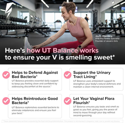 Inno UT Balance - Women's Probiotics with Cranberry, Magnesium, Green Tea, & Turmeric - Vaginal Health Probiotics for pH Balance, Urinary Tract Health and Freshness Support for Women (60 Capsules)