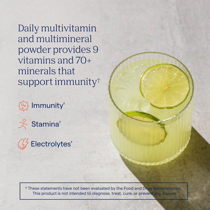 Trace Minerals Power Pak Multivitamin and Multimineral Packets - Electrolyte Support - 1200 mg Vitamin C plus 70+ Trace Minerals - Lemon Lime Flavor - 30 Packets Trace Minerals
