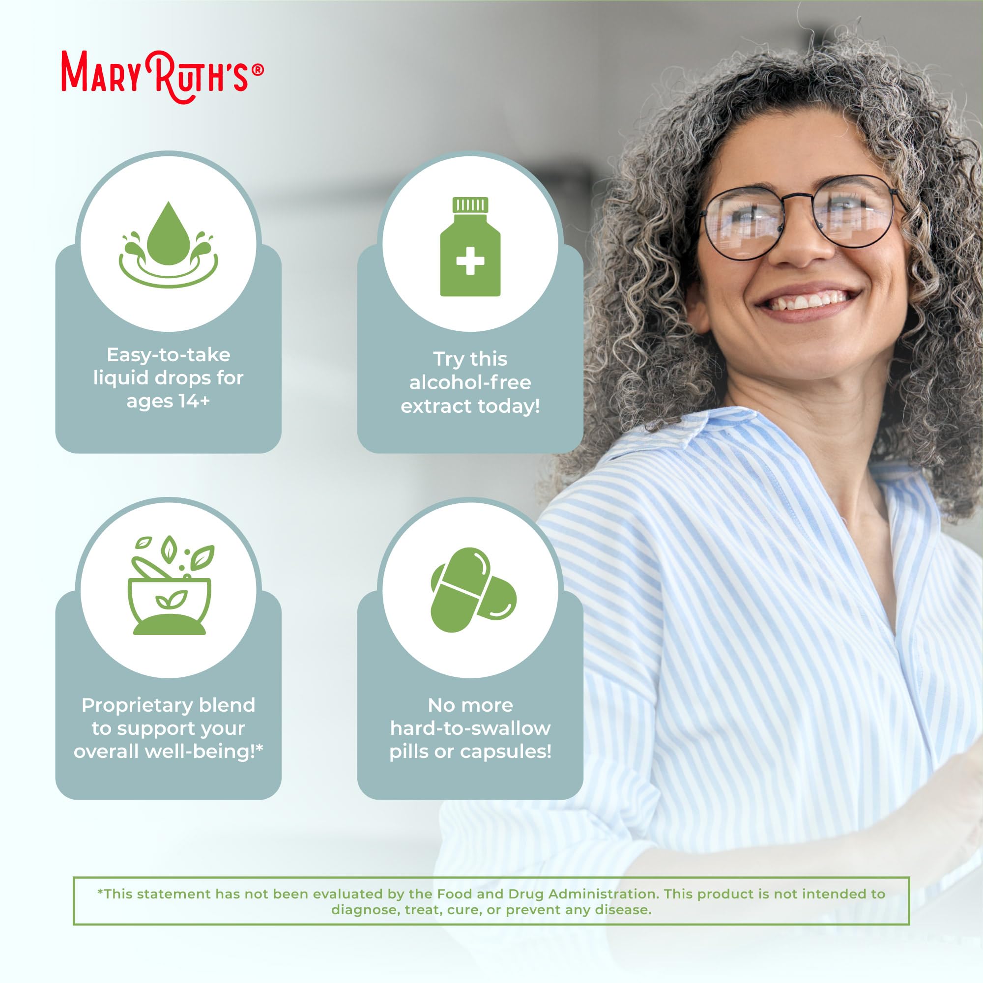 MaryRuth Organics - USDA Organic Brain Nootropic Supplement for Adults with Ginkgo Biloba & Astragalus | Focus & Adrenal Support | Brain & Memory Drops | Vegan | Non-GMO | Gluten Free | 30 Servings MARYRUTH'S buy australia supplements