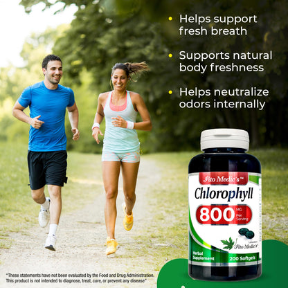 FITO MEDIC'S Lab Chlorophyll Supplement, 200 Softgels, Chlorophyll Capsules FITO MEDIC'S