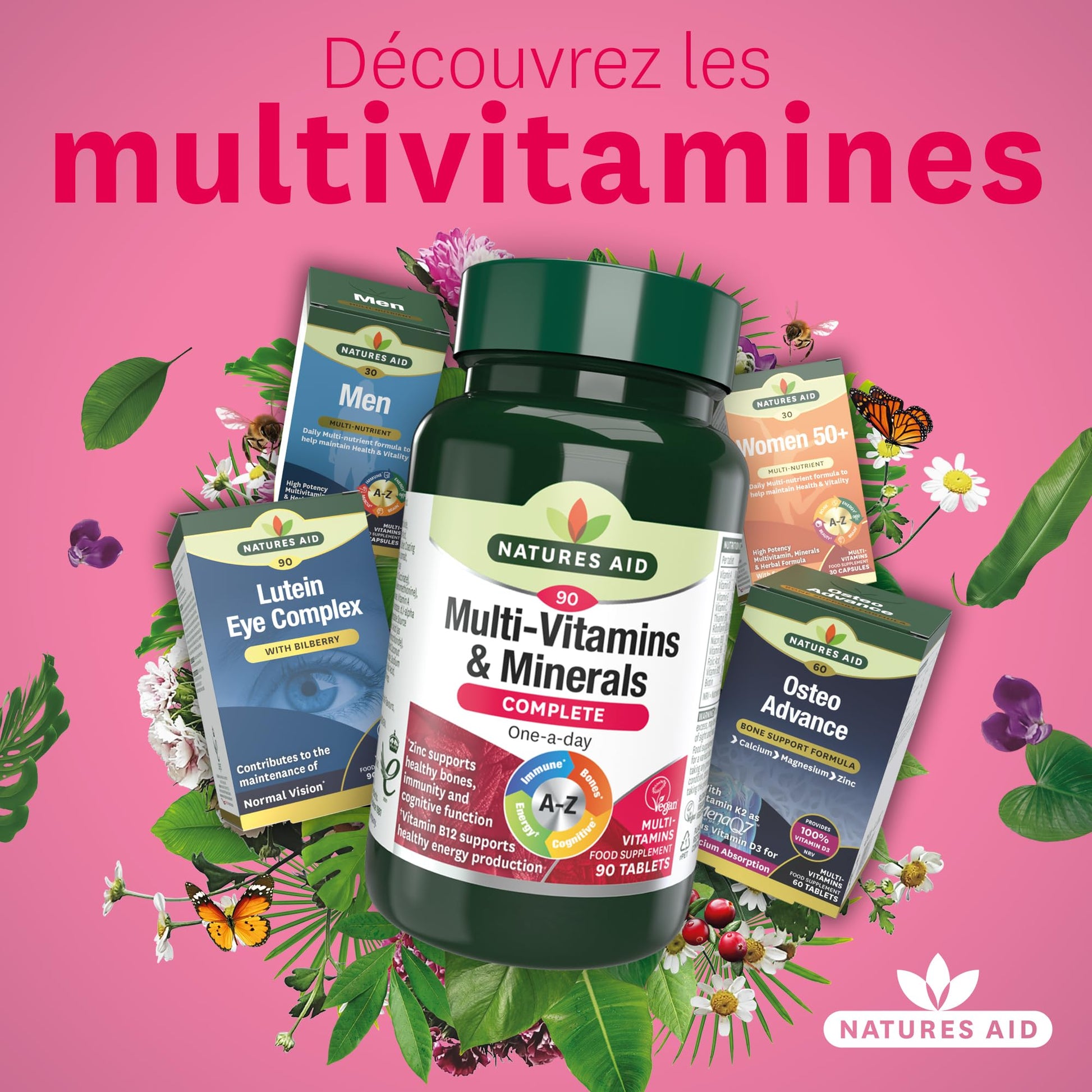 Natures Aid Multivitamins and Minerals, 90 Count (Pack of 1), (Packing may vary) natures aid buy australia supplements