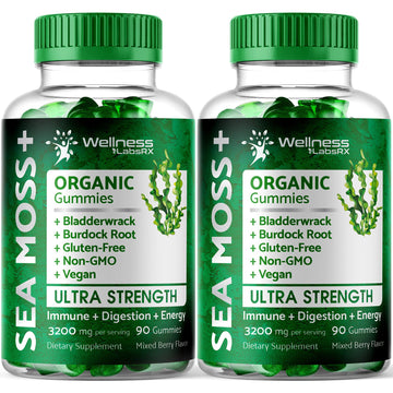 WELLNESS LABSRX Sea Moss Gummies, 3200mg Organic Seamoss, Irish Sea Moss WELLNESS LABSRX buy australia supplements